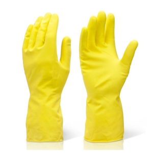 guantes domésticos amarillos